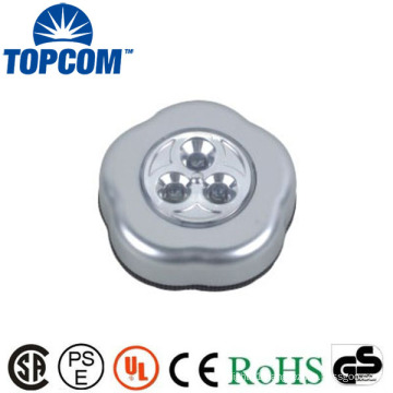 Silver Color ABS Material LED Mini Push Light